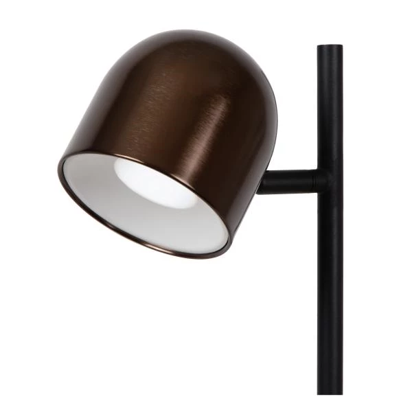 Lucide SKANSKA RECH - Lampadaire Rechargeable Intérieur/Extérieur - Batterie/Piles - Ø 23 cm - LED Dim. - CCT - 1x3W 3000K/6000K - IP44 - Café - détail 1